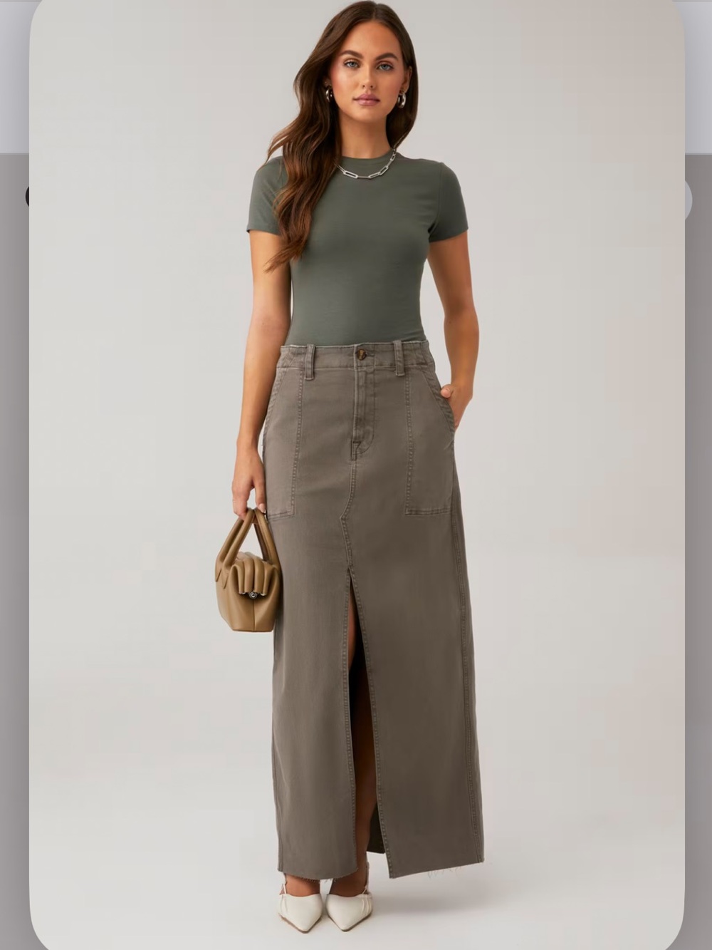 NWT Favorite Daughter The Sadie Utility Skirt in Kalamata 28